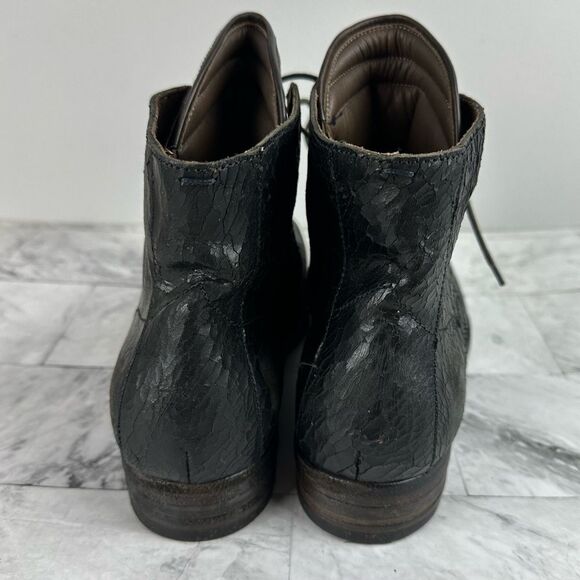New Area Forte distressed crackle combat handcrafted boots sz 42 Italy - Picture 4 of 13